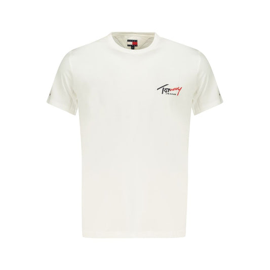 Tommy Hilfiger White Cotton Men T-Shirt Tommy Hilfiger