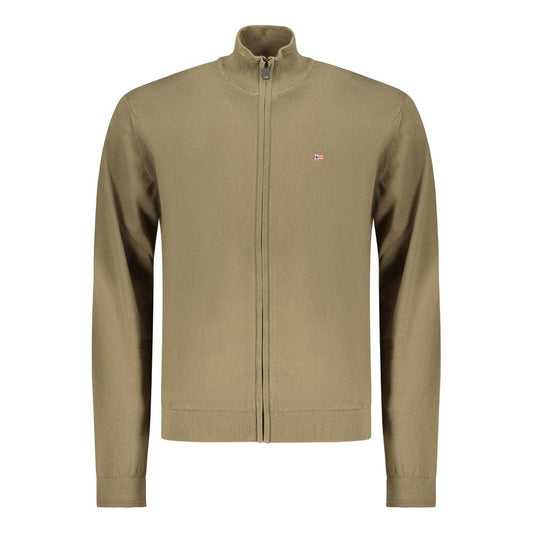 Napapijri Verde Cotton Men Cardigan Napapijri