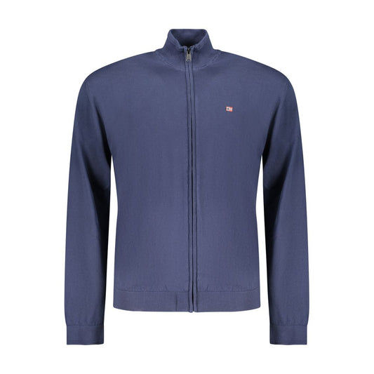 Napapijri Blue Cotton Men Cardigan Napapijri
