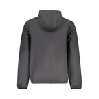 Norway 1963 Nero polyester men's jacket with a sleek black design, featuring a front zipper and stand-up collar.