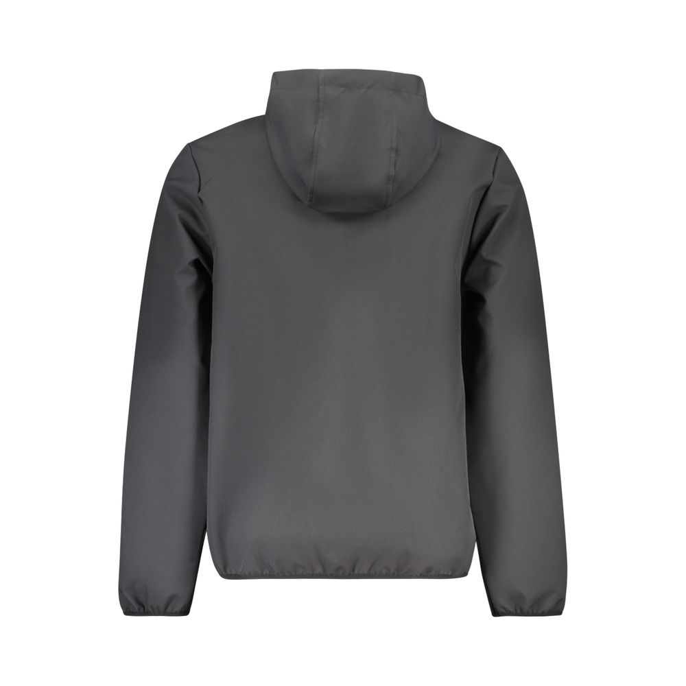 Norway 1963 Nero polyester men's jacket with a sleek black design, featuring a front zipper and stand-up collar.