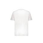 Balmain white cotton T-shirt with crew neckline and short sleeves, featuring subtle branding on the front.