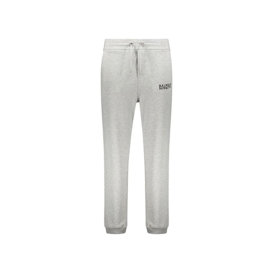 Balmain Gray Cotton Joggers Workout Pants