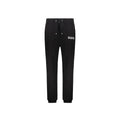 Balmain black cotton joggers, casual workout pants with elastic waistband and tapered fit, suitable for athletic and everyday wear.