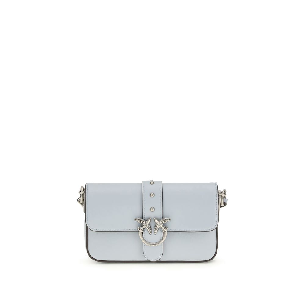PINKO Blue Calf Leather Bos Taurus Shoulder Bag PINKO