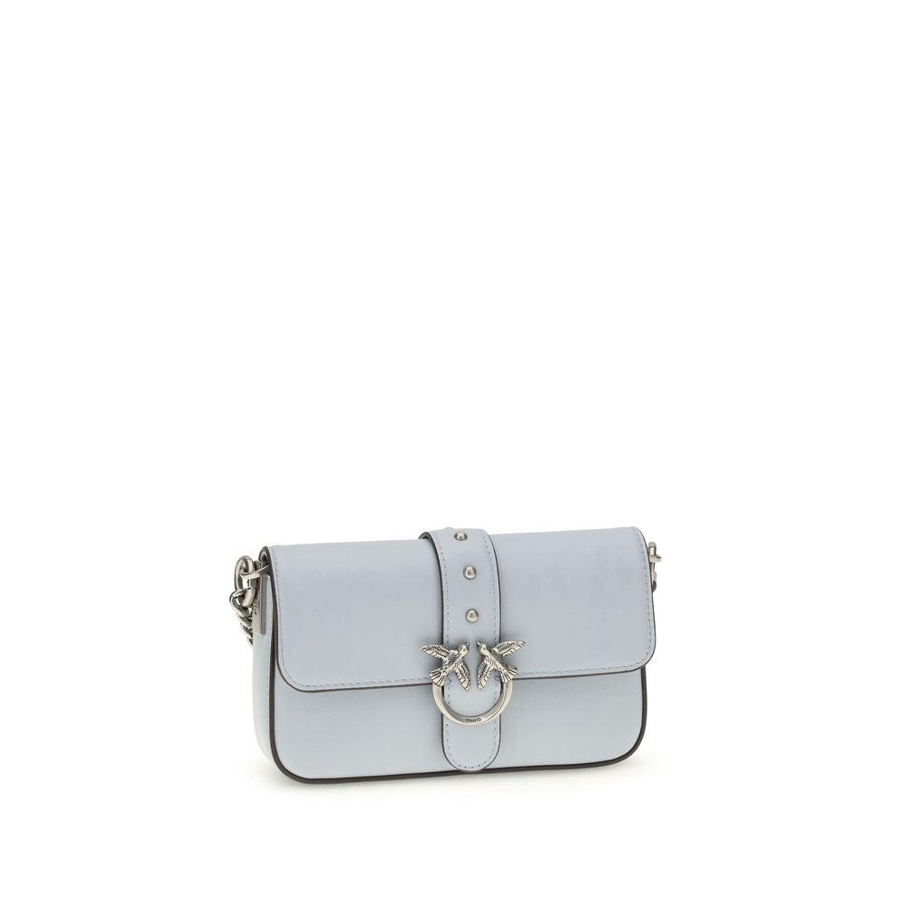 PINKO Blue Calf Leather Bos Taurus Shoulder Bag PINKO