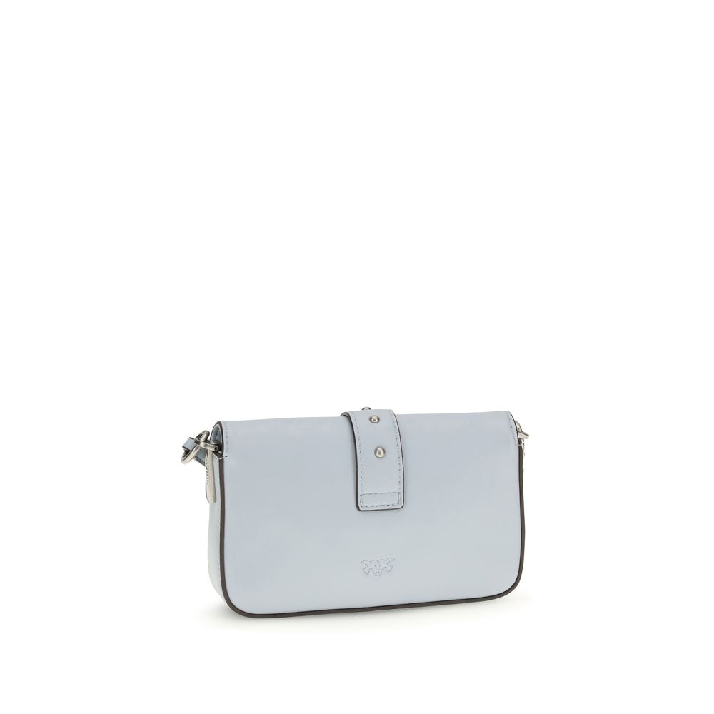 PINKO Blue Calf Leather Bos Taurus Shoulder Bag PINKO