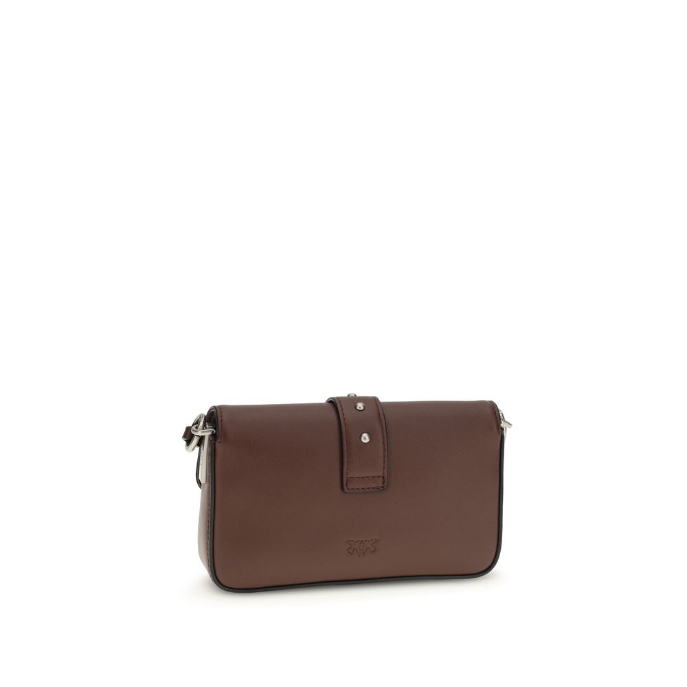 PINKO Brown Calf Leather Bos Taurus Shoulder Bag PINKO