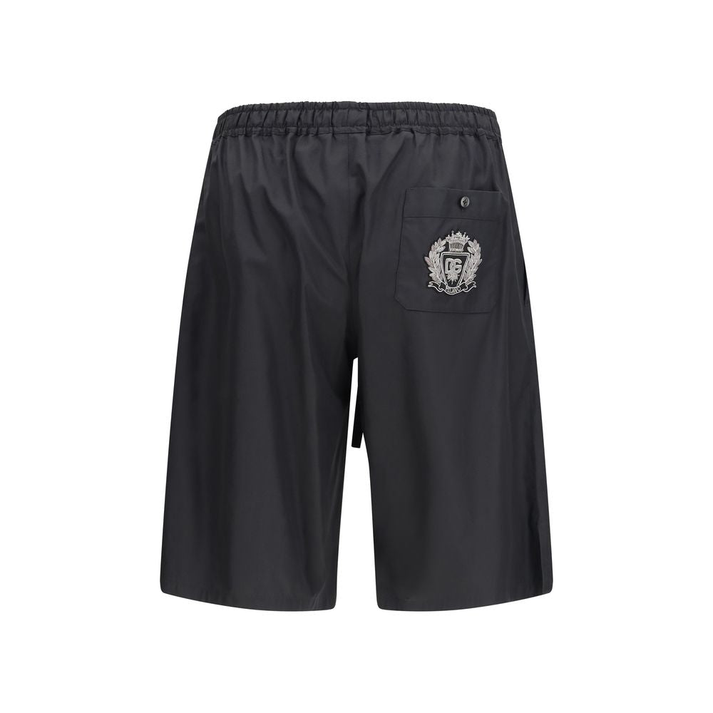 Dolce & Gabbana Black Cotton Bermuda Shorts Dolce & Gabbana