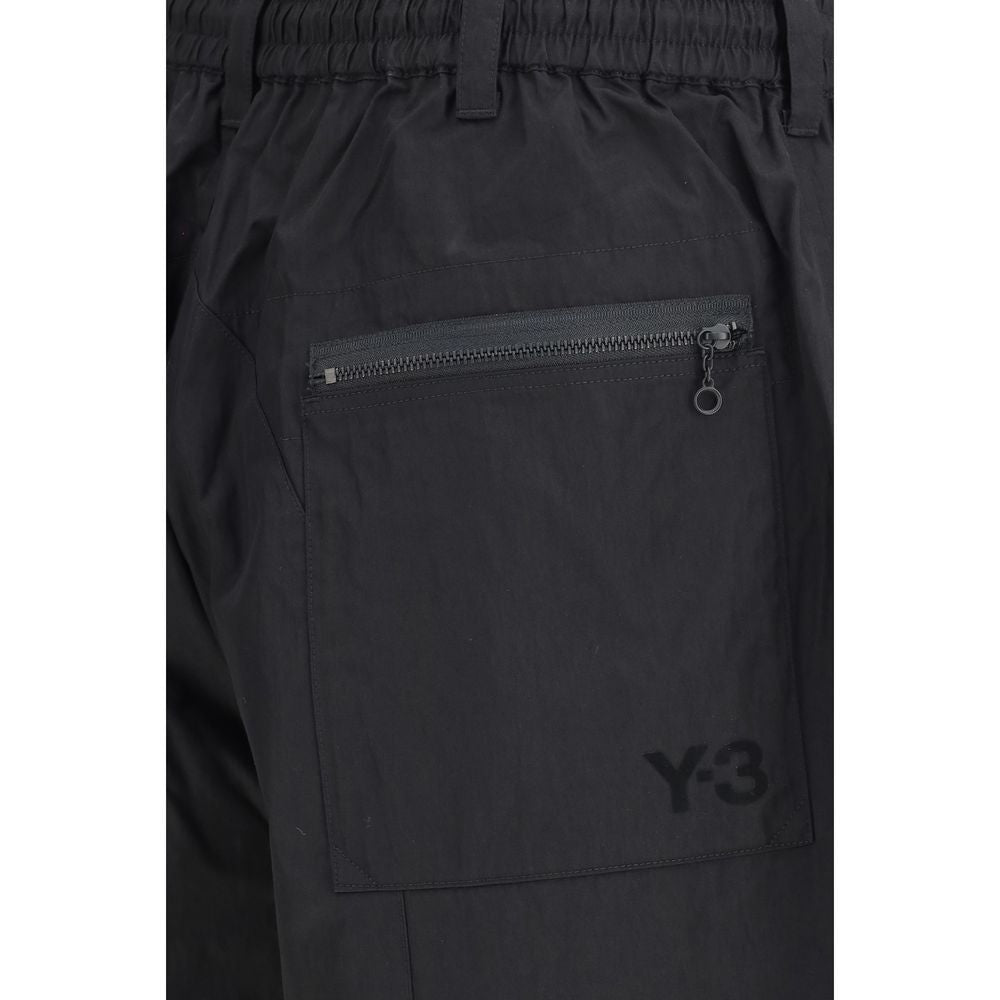Y-3 Black Cotton Bermuda Shorts Y-3