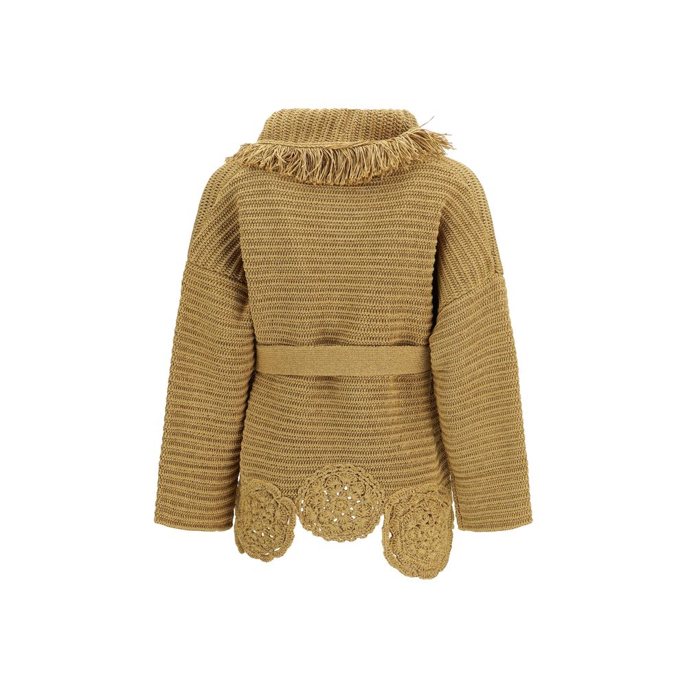 Alanui Gold Polyester Cardigan Alanui