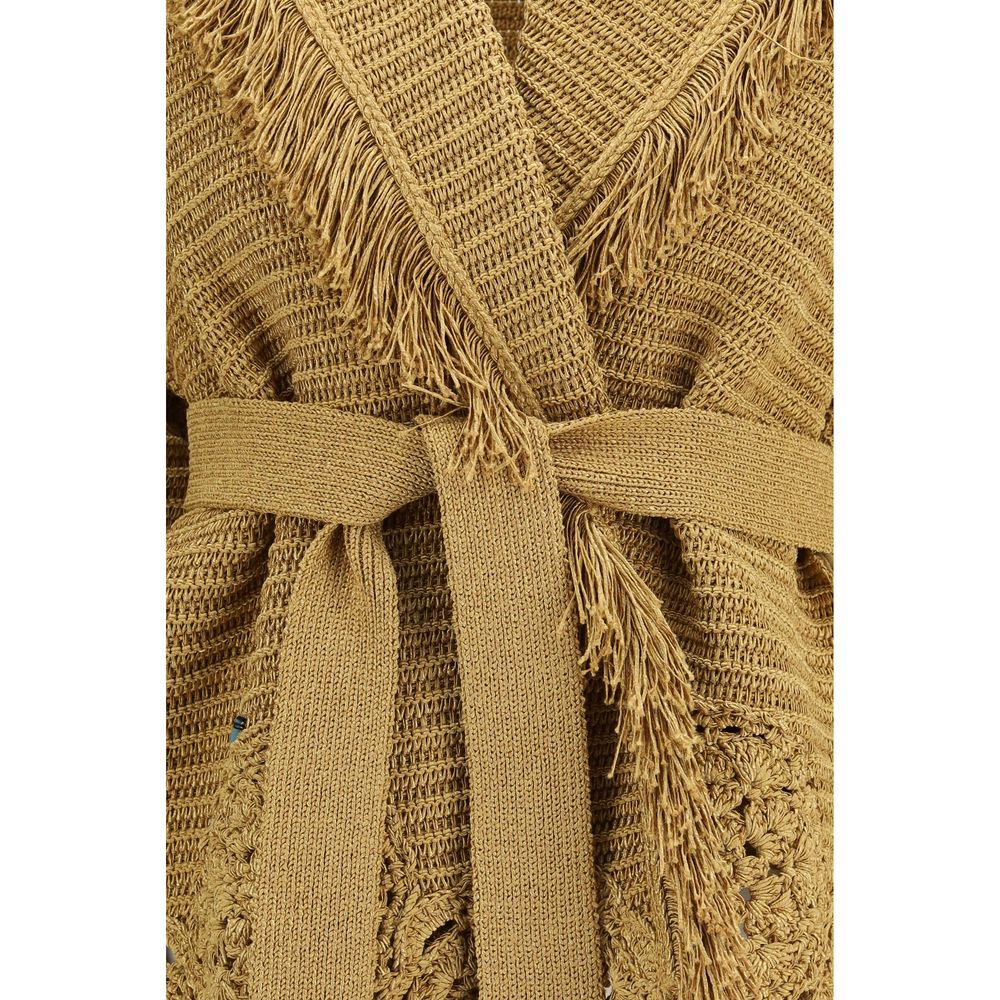 Alanui Gold Polyester Cardigan Alanui