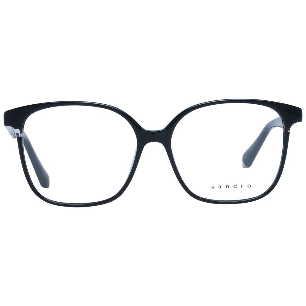 Sandro black stainless steel glasses frames with sleek, modern design and clear lenses, stylish eyewear for everyday wear.
