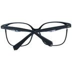 Sandro black stainless steel eyeglasses frames displayed on a white background, showcasing sleek, modern design and durable construction.