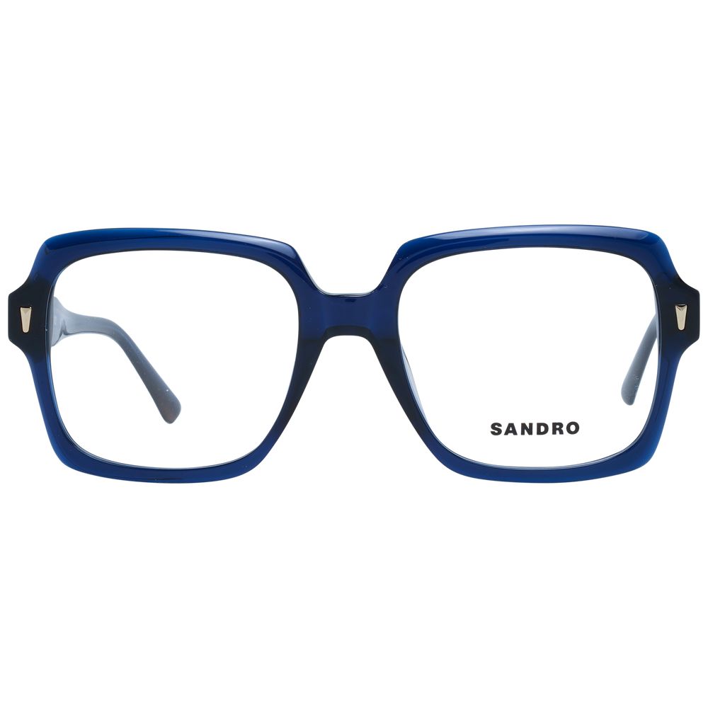 Sandro blue acetate glasses frames with clear lenses, stylish and lightweight eyewear for everyday wear