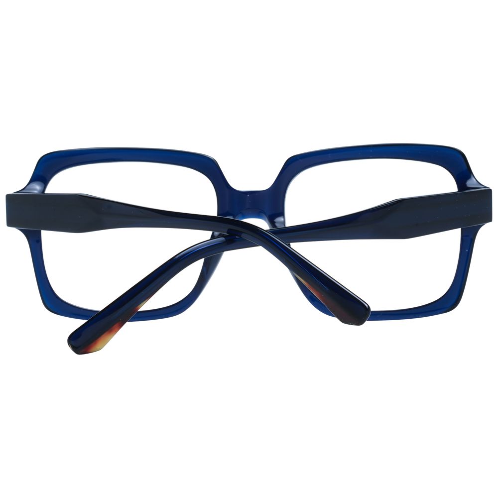 Sandro blue acetate glasses frames with round shape and clear lenses, stylish eyewear for everyday wear.