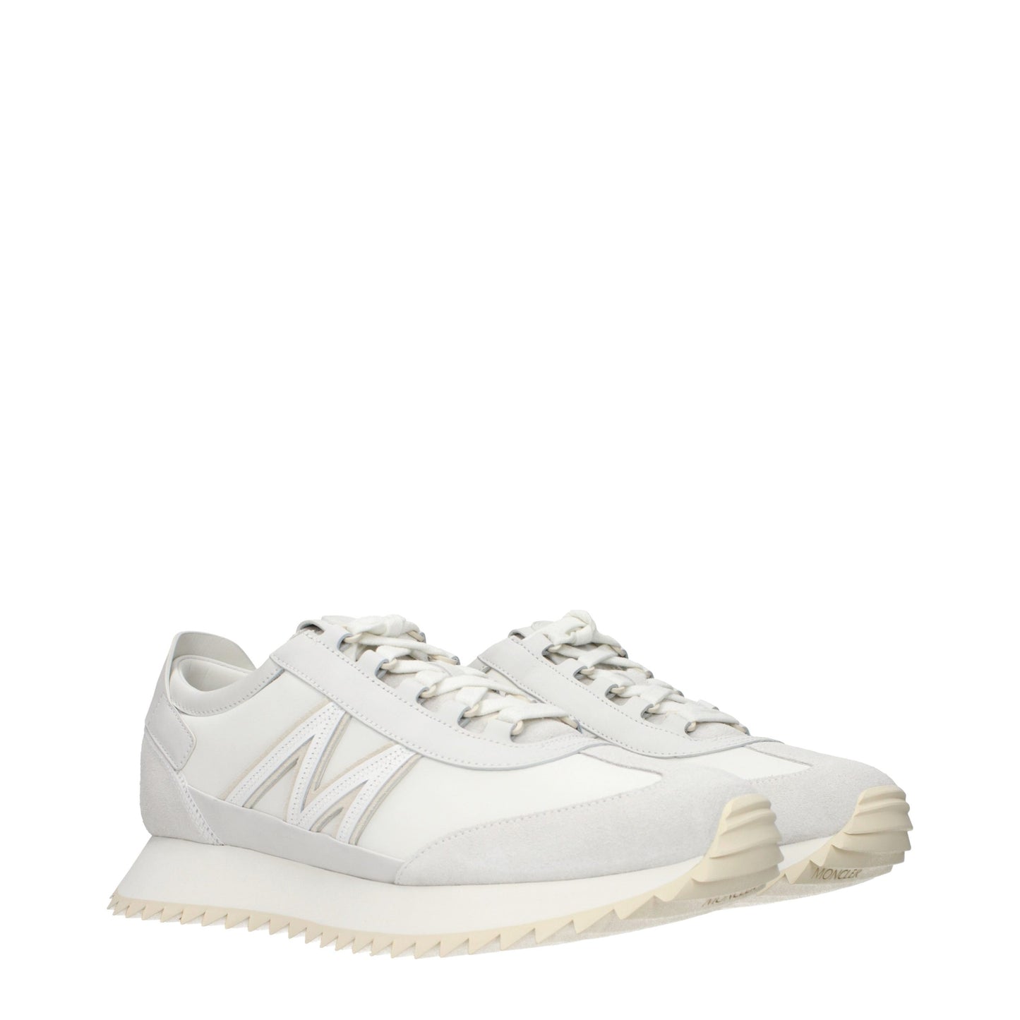 Moncler White Leather Athletic Sneakers Moncler