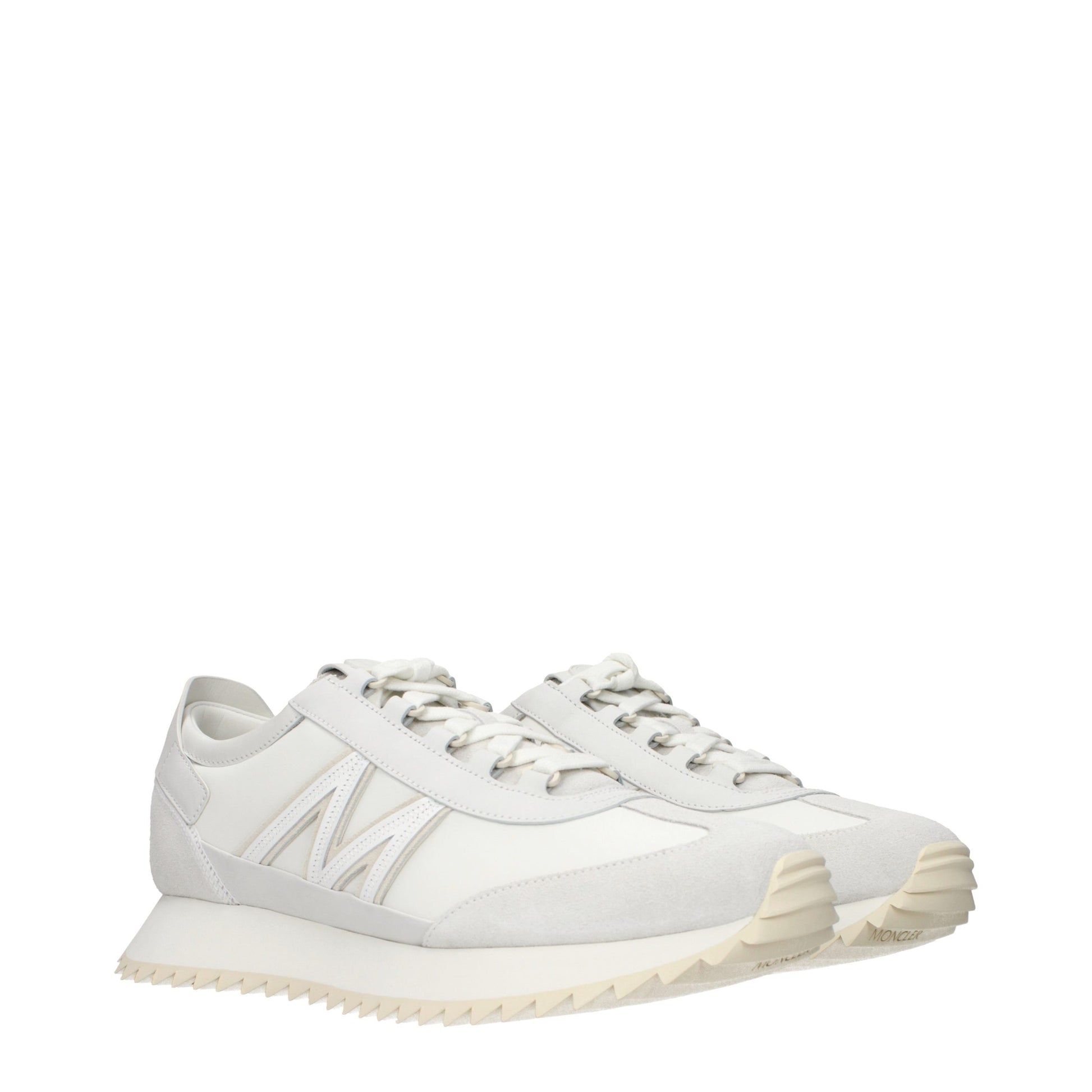 Moncler White Leather Athletic Sneakers Moncler