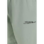 Off-White Bicolor Cotton Bermuda Shorts