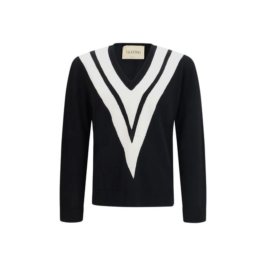 Valentino Garavani Black Wool Oves Aries Sweatshirt Valentino Garavani