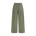 Brunello Cucinelli bicolor cotton casual pants with a relaxed fit and stylish design, shown on a model.