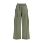 Brunello Cucinelli bicolor cotton casual pants with a relaxed fit and stylish design, shown on a model.
