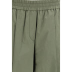 Brunello Cucinelli bicolor cotton casual pants with relaxed fit and side pockets, stylish and comfortable for everyday wear.