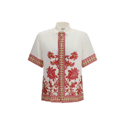 Etro Multicolor Linen Pattern Shirt Etro