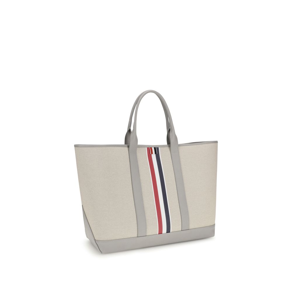 Thom Browne Gray Fabric Shoulder Bag Thom Browne