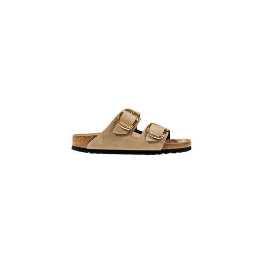 Birkenstock Beige Leather Flat Sandals Birkenstock