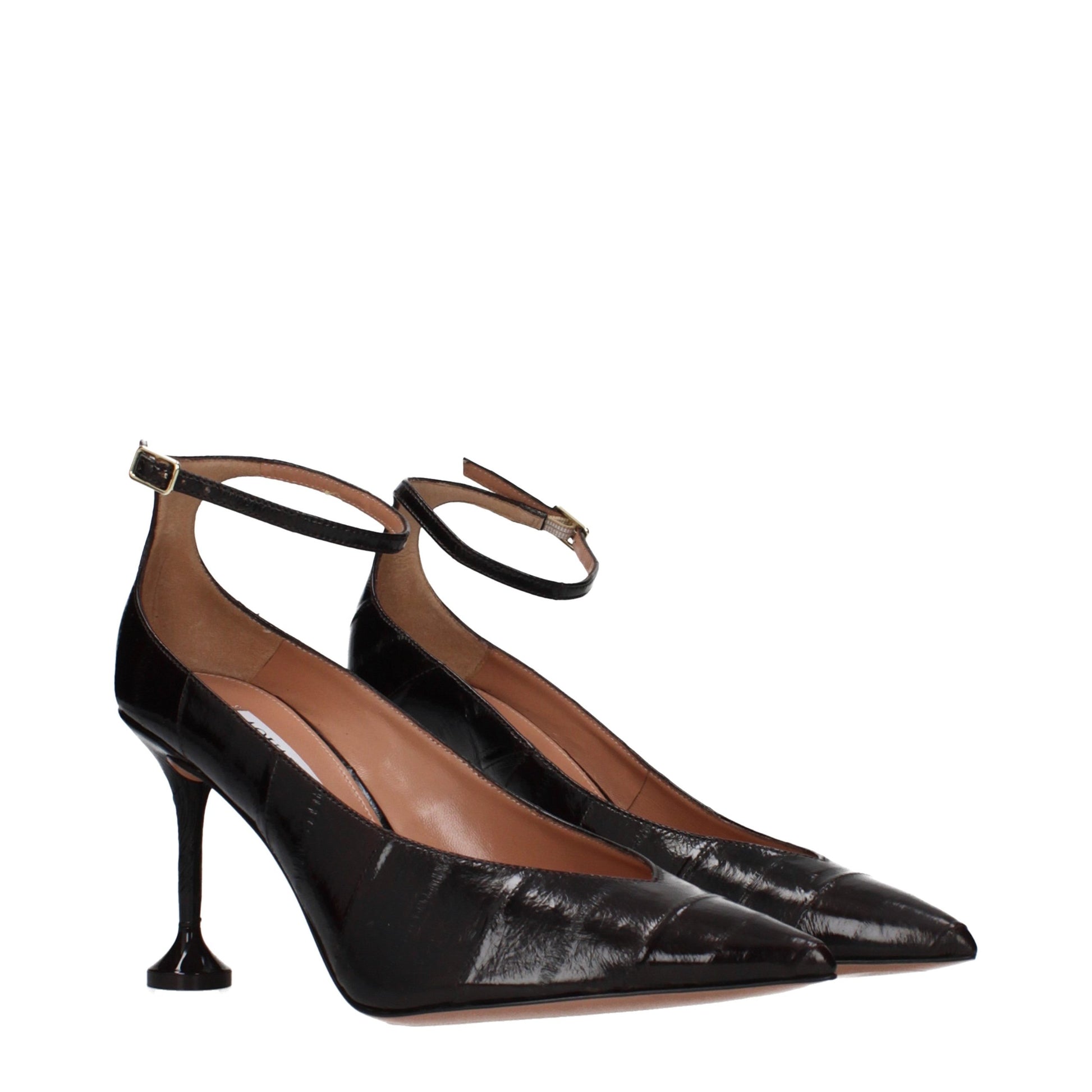 Aquazzura Brown Leather High Heel Pumps Aquazzura