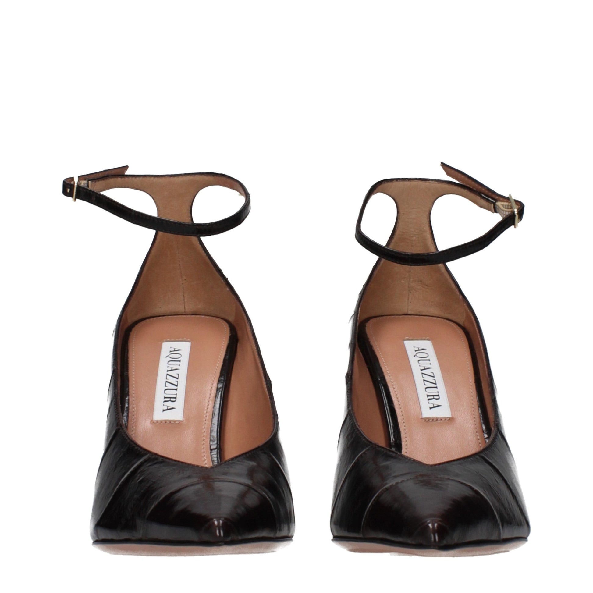 Aquazzura Brown Leather High Heel Pumps Aquazzura
