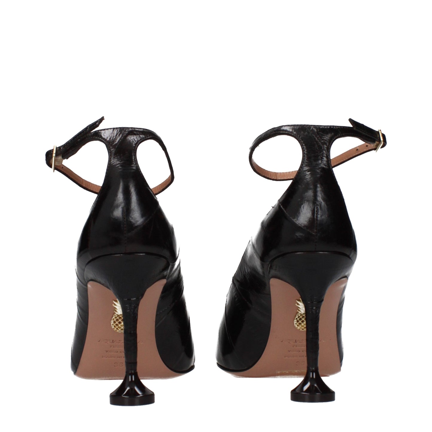 Aquazzura Brown Leather High Heel Pumps Aquazzura