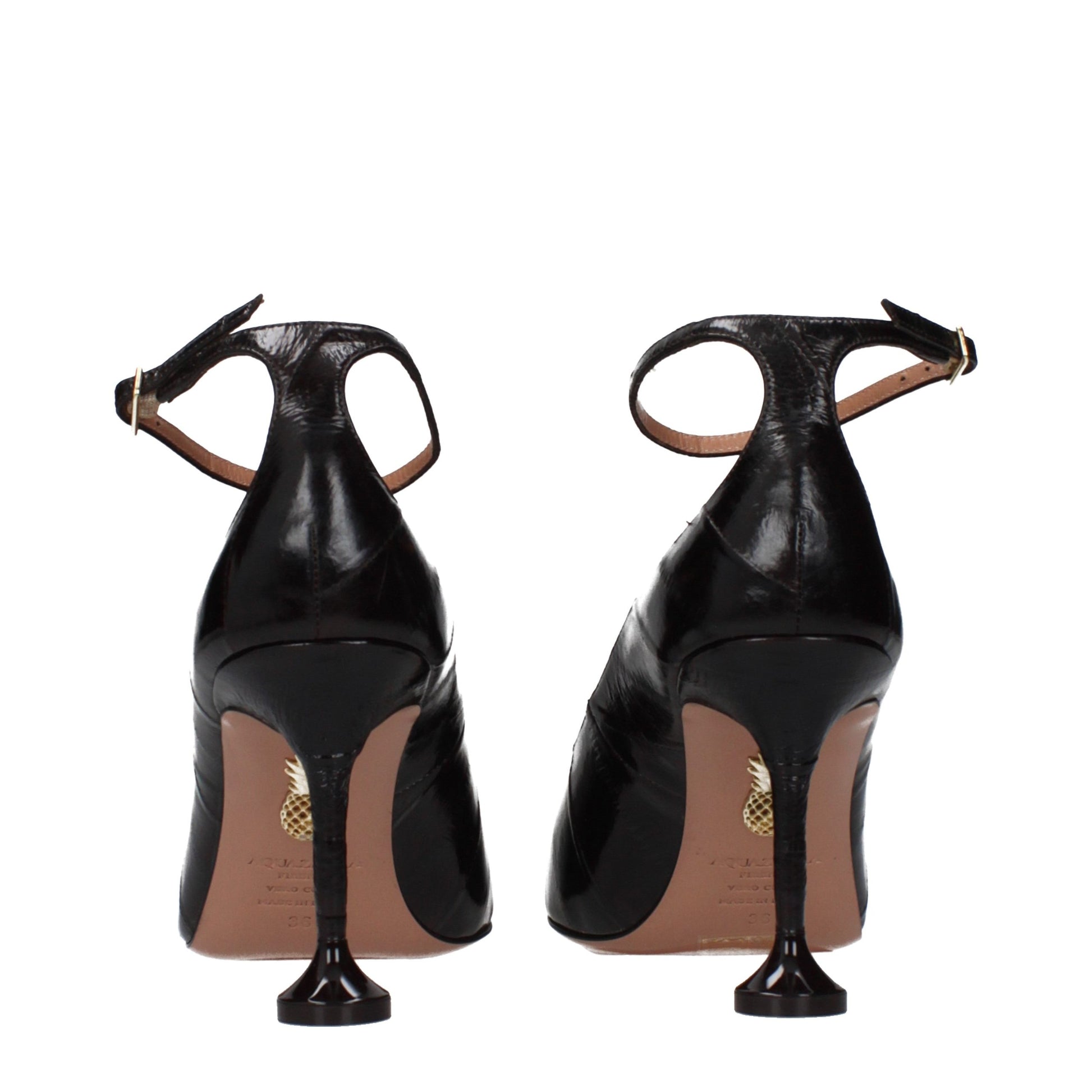 Aquazzura Brown Leather High Heel Pumps Aquazzura
