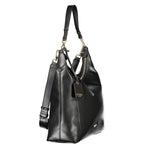 Twinset Nero poliuretano women’s hobo bag with a slouchy design and shoulder strap, featuring a sleek black finish.