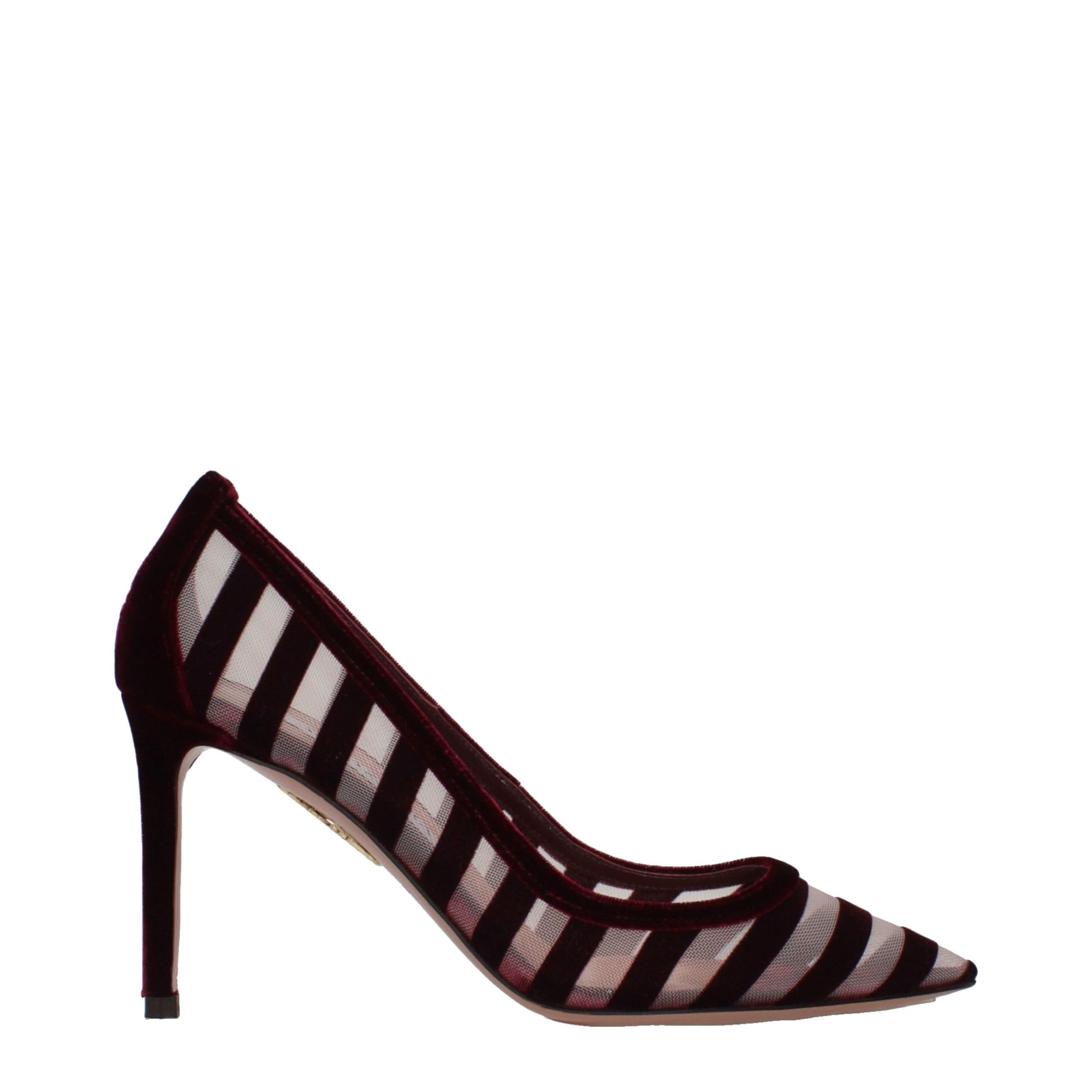 Aquazzura Transparent Velvet Mid Heel Pumps Aquazzura