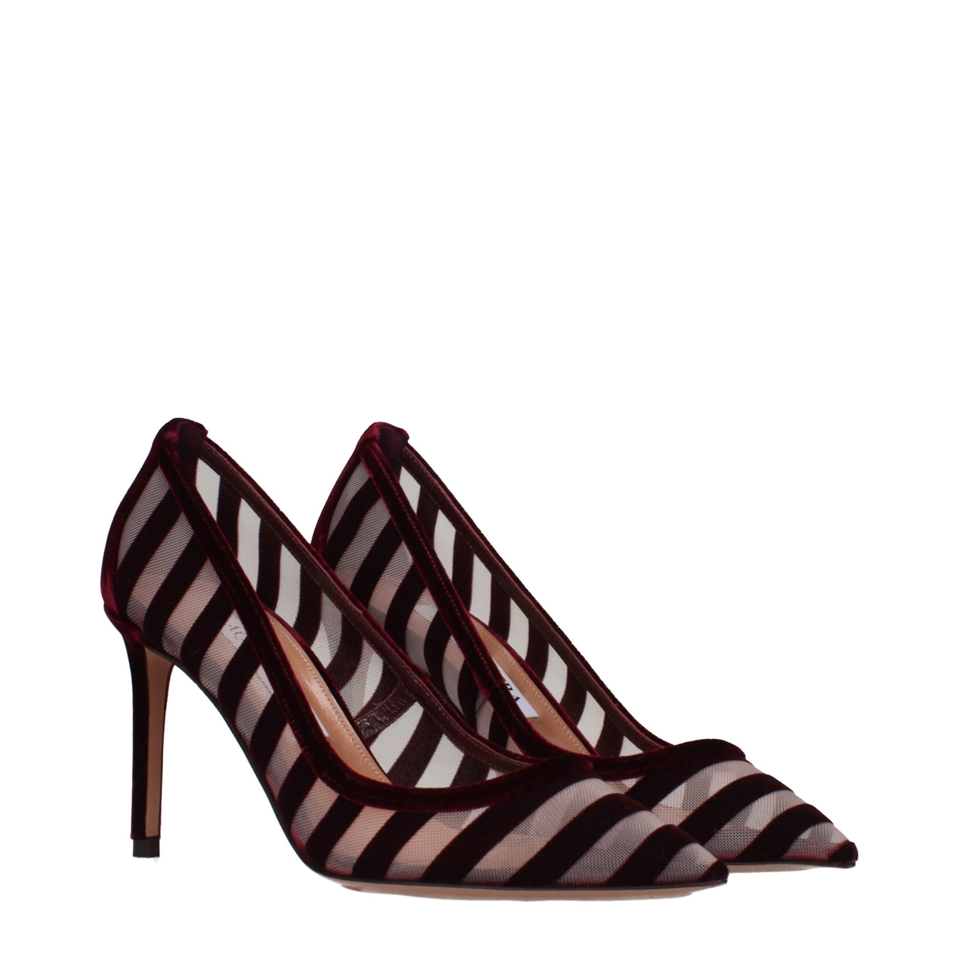 Aquazzura Transparent Velvet Mid Heel Pumps Aquazzura