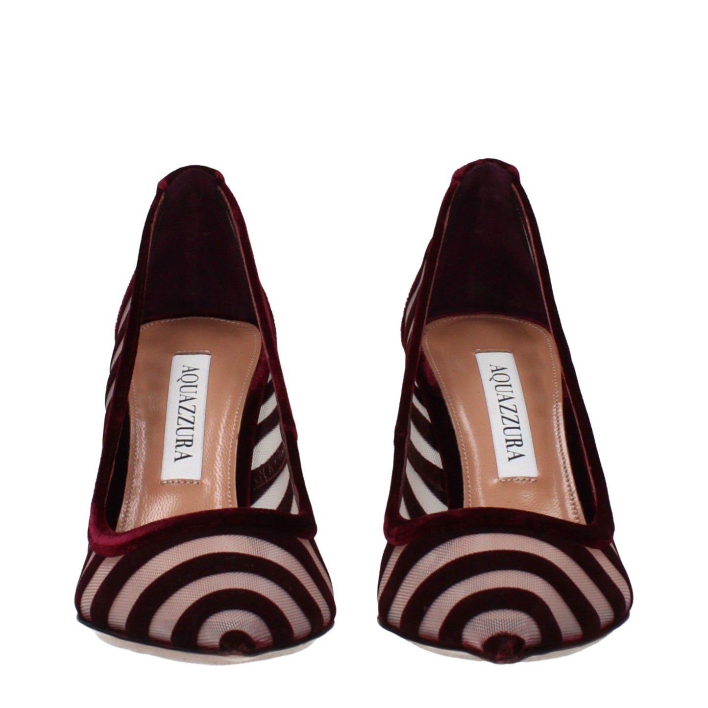 Aquazzura Transparent Velvet Mid Heel Pumps Aquazzura