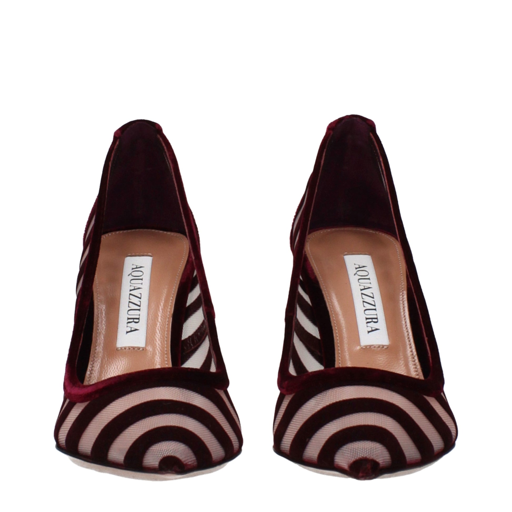Aquazzura Transparent Velvet Mid Heel Pumps Aquazzura