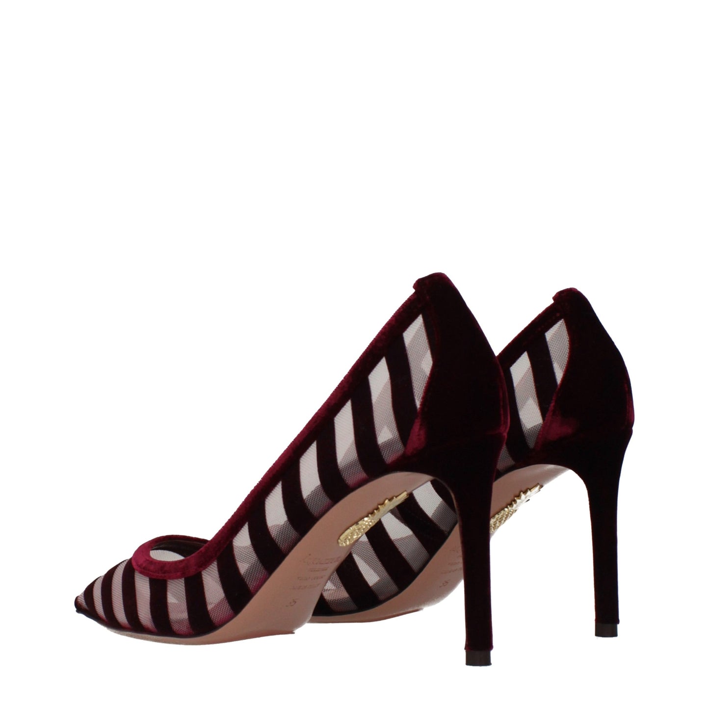 Aquazzura Transparent Velvet Mid Heel Pumps Aquazzura