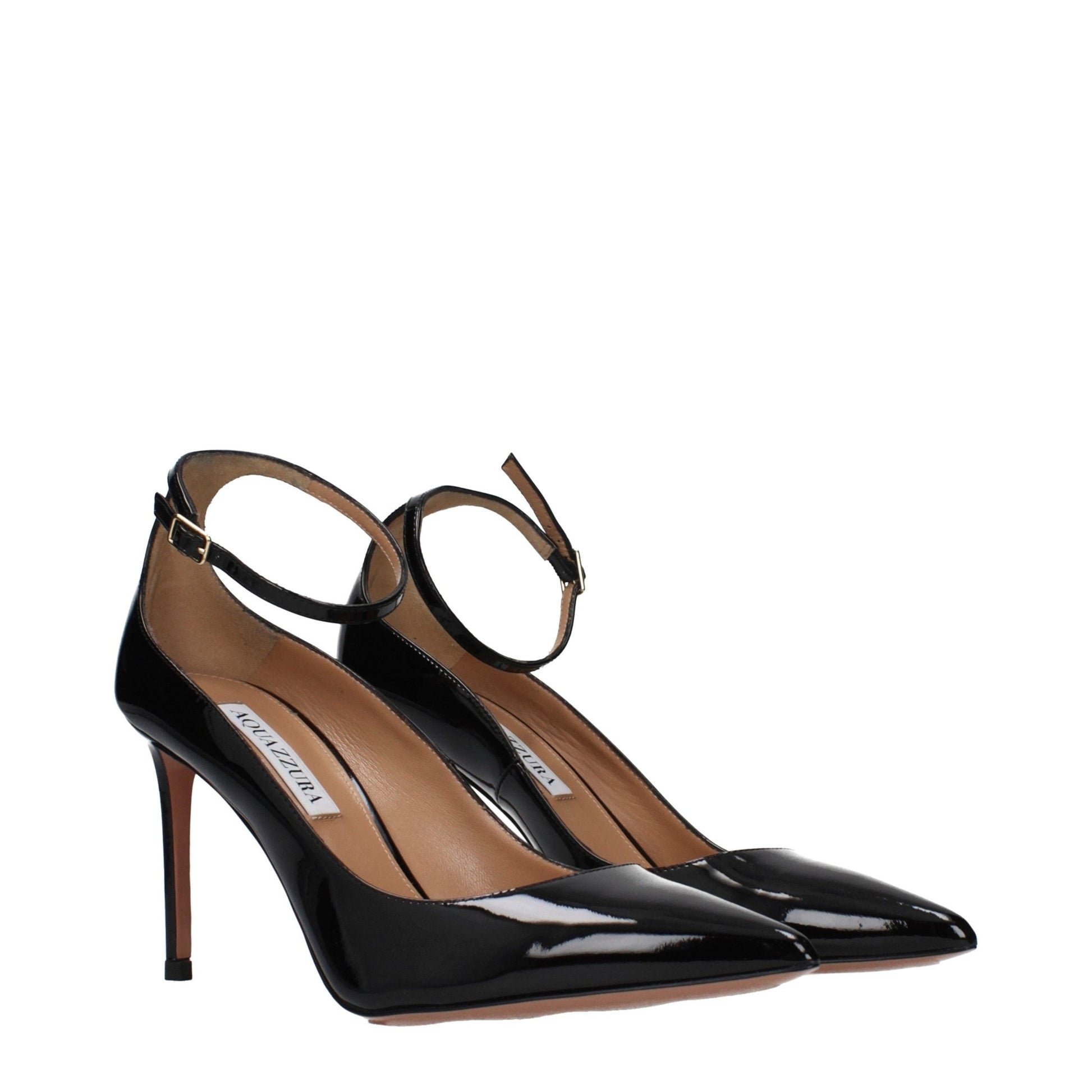 Aquazzura Black Leather High Heel Pumps Aquazzura