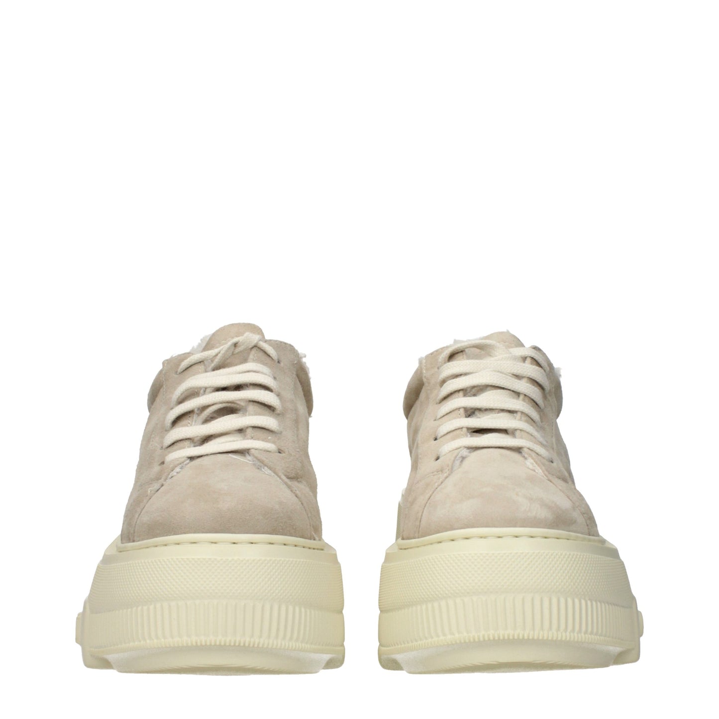 Casadei Beige Leather Chunky Sneakers Casadei