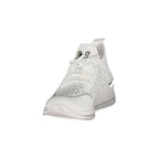 Laura Biagiotti Bianco polyester women's sneakers with white sole and sleek design, ideal for casual and sporty outfits.