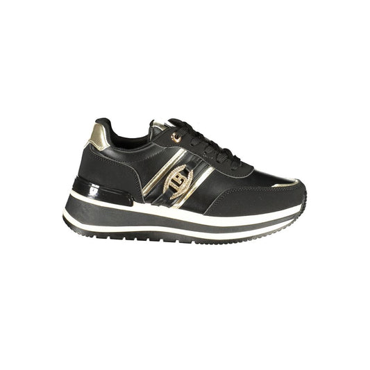 Laura Biagiotti Black Polyurethane Women Sneaker Laura Biagiotti