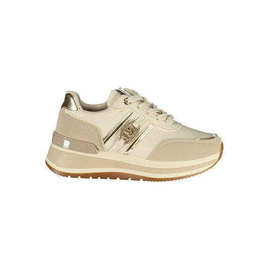 Laura Biagiotti Beige Polyurethane Women Sneaker Laura Biagiotti