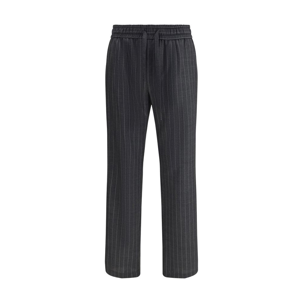 Dolce & Gabbana Gray Wool Oves Aries Casual Pants Dolce & Gabbana