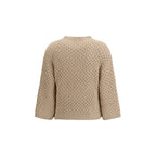Fabiana Filippi Beige Wool Oves Aries Sweatshirt Fabiana Filippi