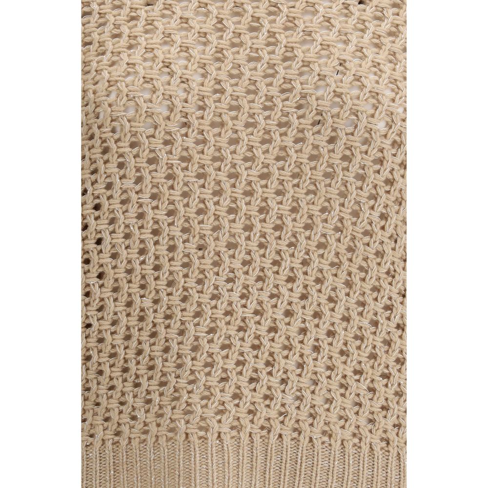 Fabiana Filippi Beige Wool Oves Aries Sweatshirt Fabiana Filippi
