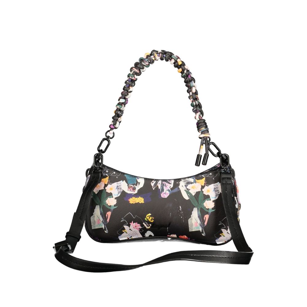 Desigual Nero polyurethane women's bag with sleek design and minimalist style, featuring a structured silhouette and subtle branding.