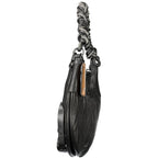 Desigual Nero Poliuretano woman bag featuring sleek black polyurethane material and stylish design.